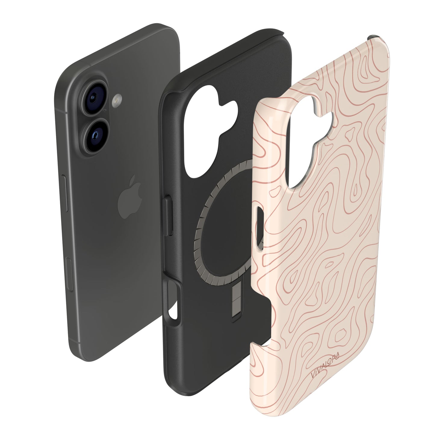 Wavy Lines Beige | iPhone 17