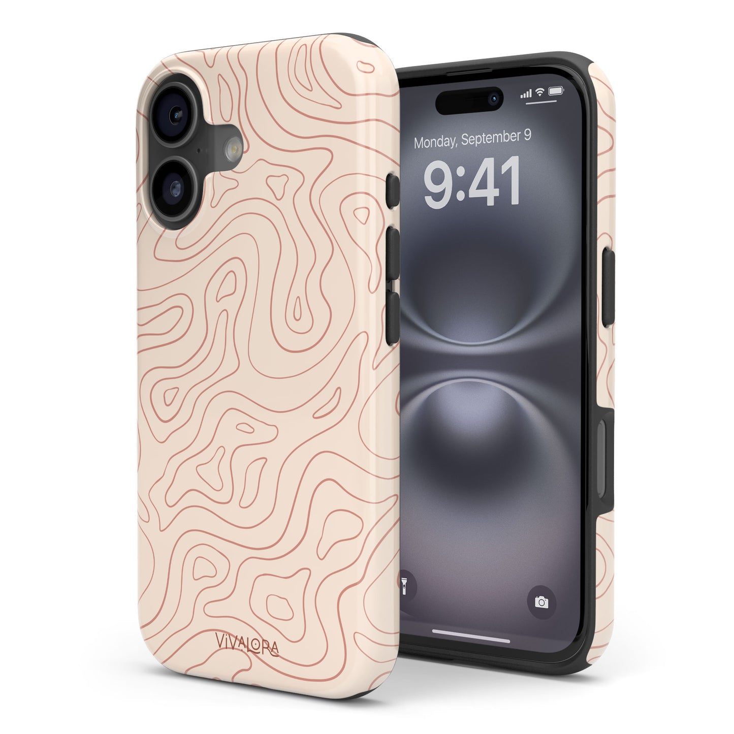 Wavy Lines Beige | iPhone 17