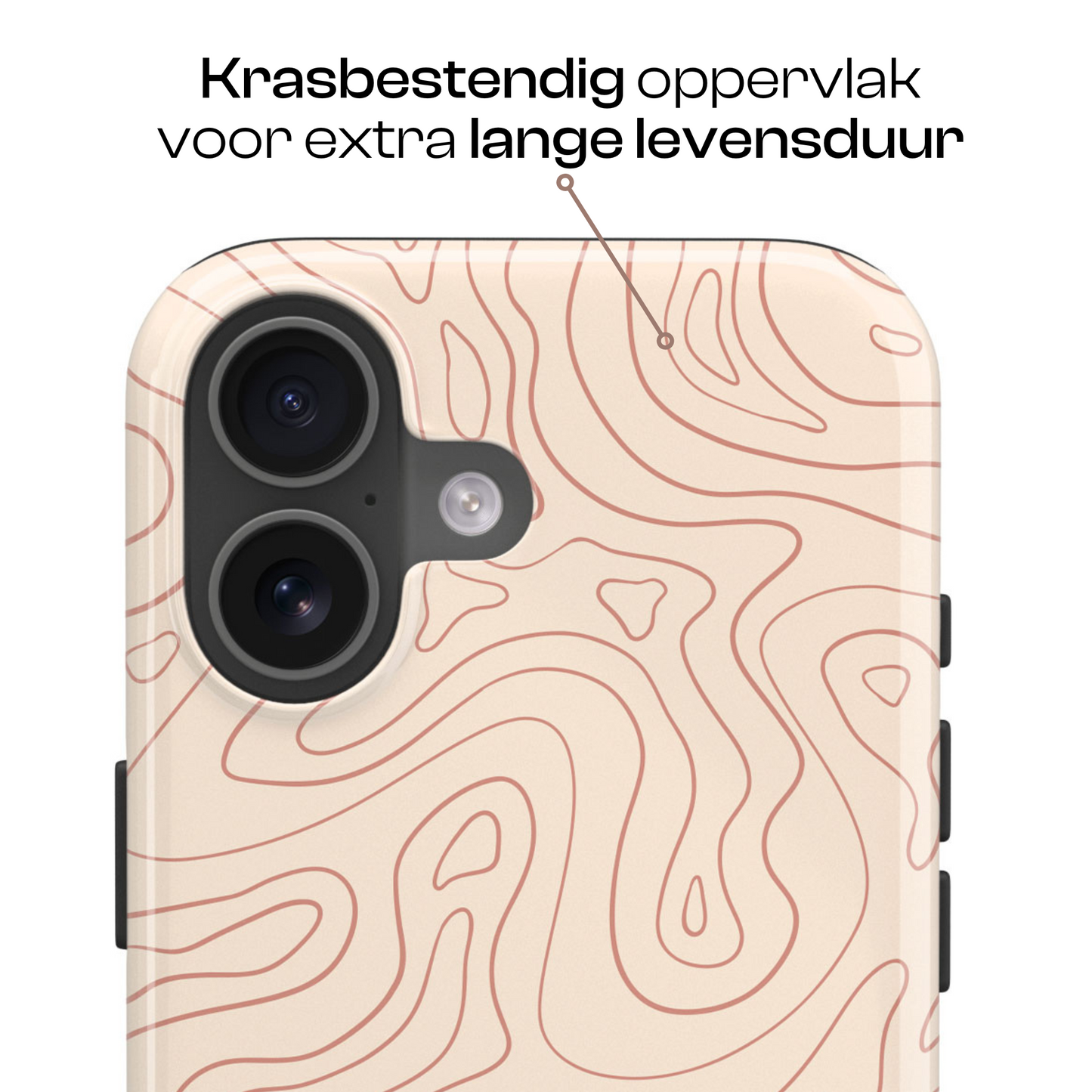 Wavy Lines Beige | iPhone 17