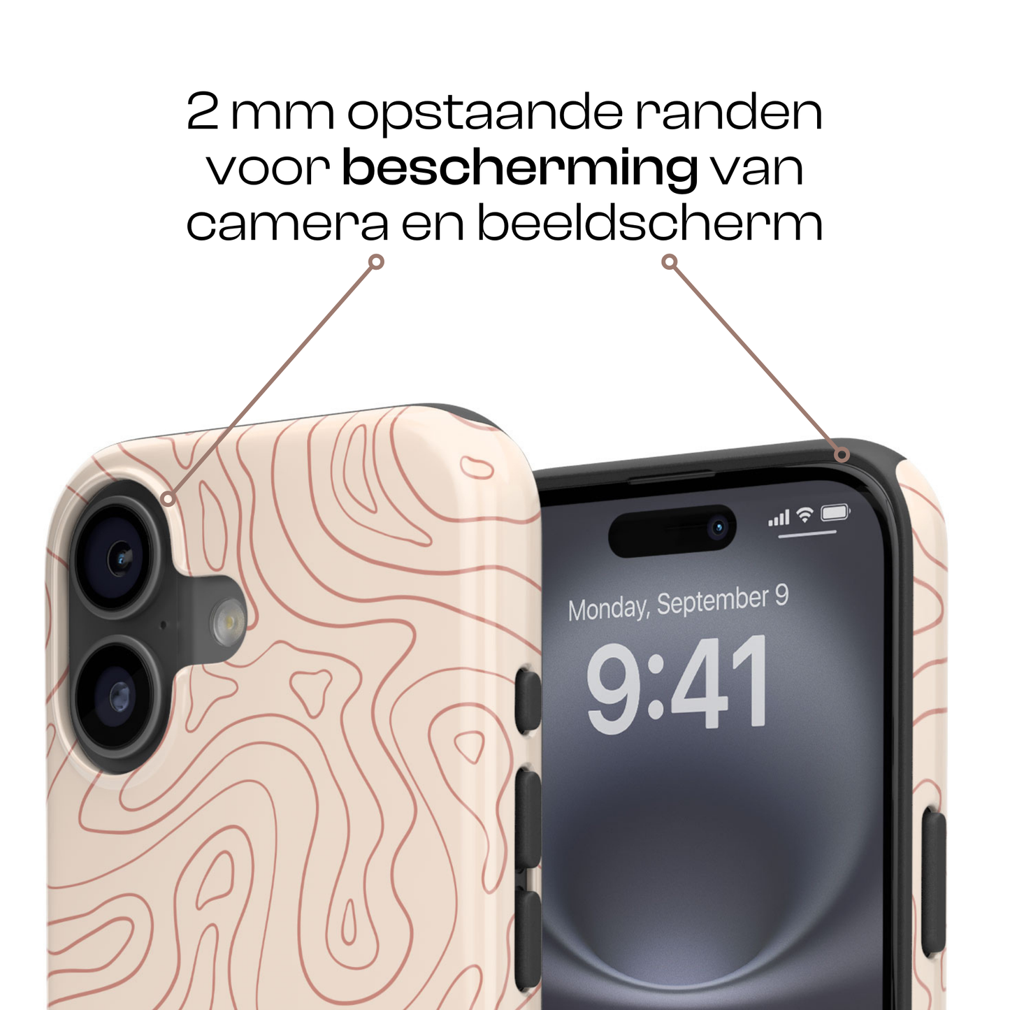 Wavy Lines Beige | iPhone 17